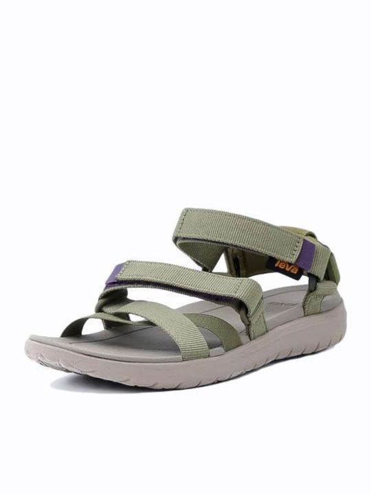 Women's Flat Sandals Anatomic Sporty in Green Color