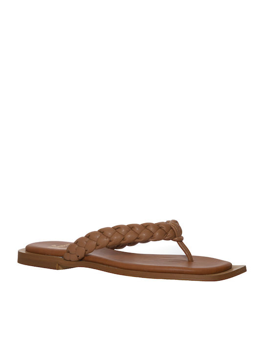Strandal Women's Flat Sandals in Tabac Brown Color