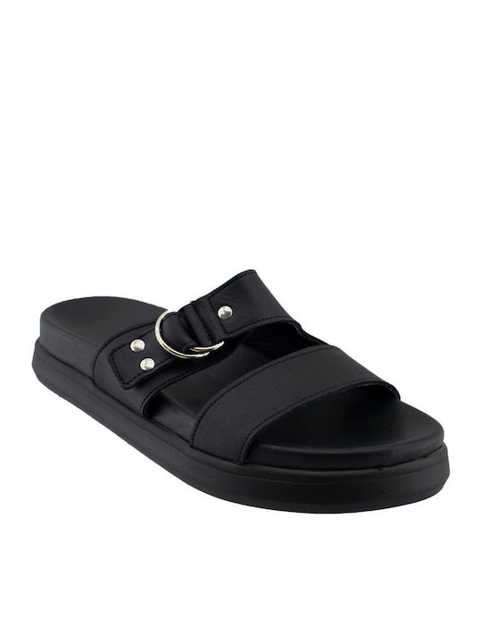 Sandale Casual Damă Din Piele Negre