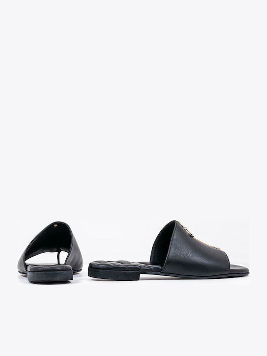KK02 Sandale Casual Damă Din Piele Negre