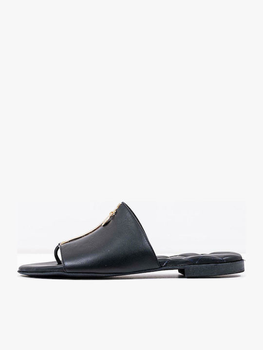 KK02 Sandale Casual Damă Din Piele Negre