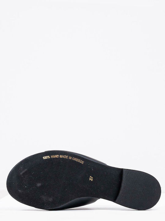 KK02 Sandale Casual Damă Din Piele Negre