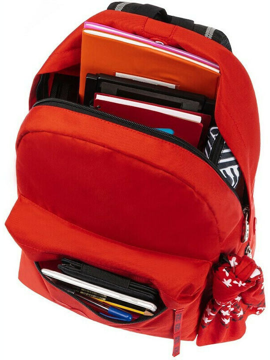 Polo Original Scarf School Bag Backpack Junior High-High School Burgundy with Water Bottle Holder 20Liters 2023