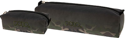 Polo Wallet Pencil Case Barrel with 1 Compartment Degrade Camo-Green