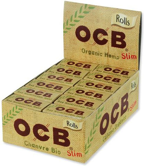 Ocb Organic Hemp Ролка за свиване на цигари Тясна с Тръбички 4м 1бр
