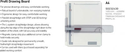 Rotring Zeichen- und Skizzierbrett mit Parallelführung und Bremse Profil Α4 21x29.7cm