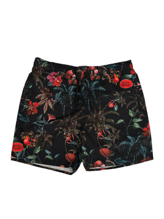 Men's Swimwear Bermuda Black Floral
