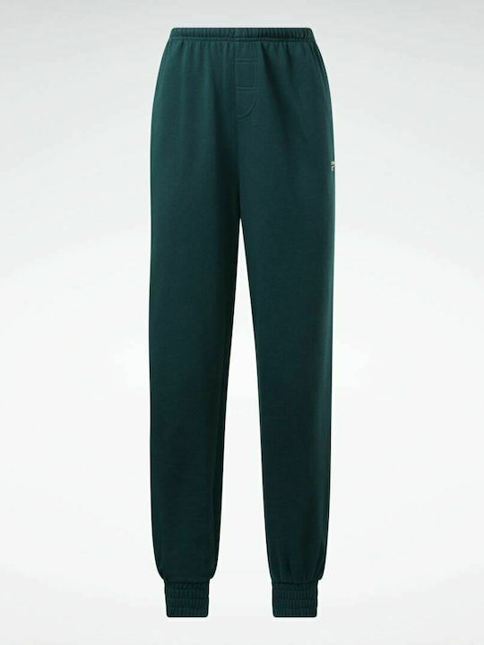 Classics French Terry Pantaloni de trening pentru femei cu cauciuc Forest Green