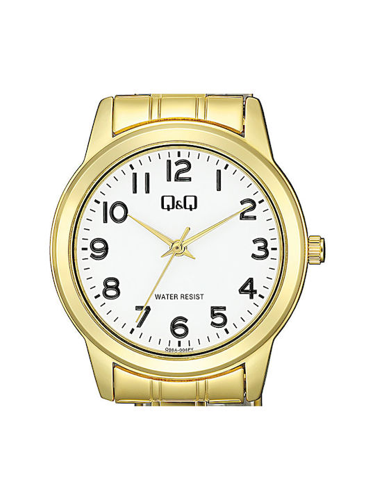 Q&Q Watch with Gold Metal Bracelet