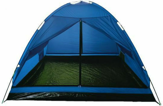 Camping Plus by Terra Comet 4P Καλοκαιρινή Σκηνή Camping Igloo Μπλε με Διπλό Πανί για 4 Άτομα 210x240x165εκ.
