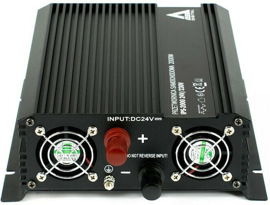 Azo Digital AZO Digital IPS-2000 Inverter Αυτοκινήτου 2000W για Μετατροπή 24V DC σε 230V AC