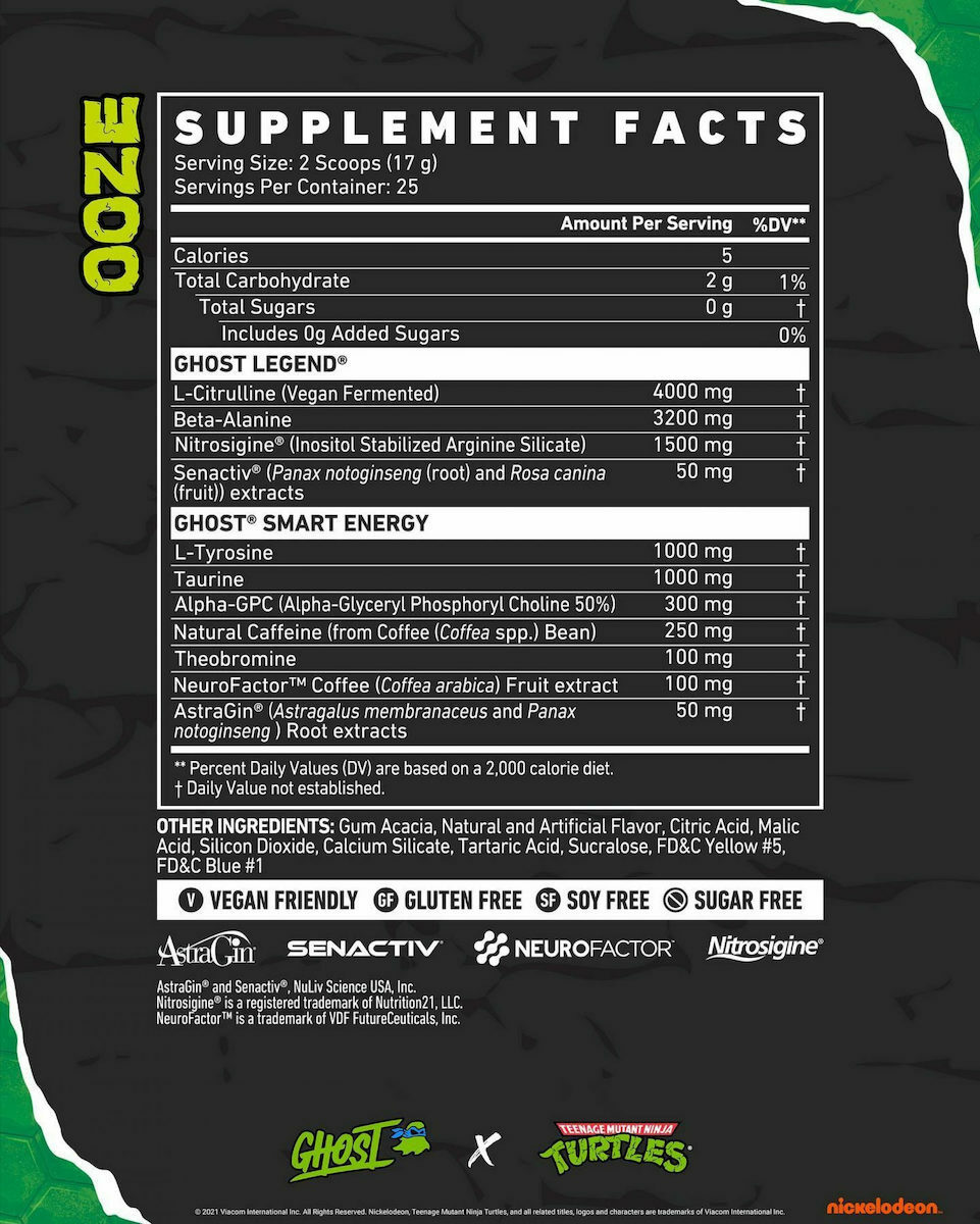 Ghost Legend Pre Workout 425gr Turtles Ooze Skroutz.gr