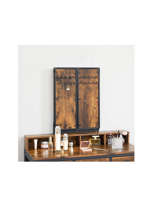 Schminktisch aus Holz & Metall Coffee mit Spiegel 90x40x141cm