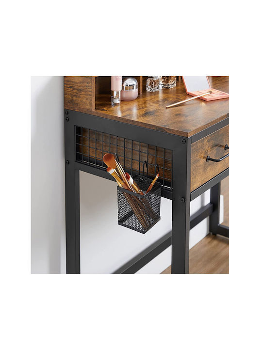 Schminktisch aus Holz & Metall Coffee mit Spiegel 90x40x141cm