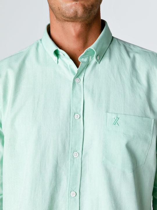 Santa Long Sleeve Oxford Bellevue Shirt - Green