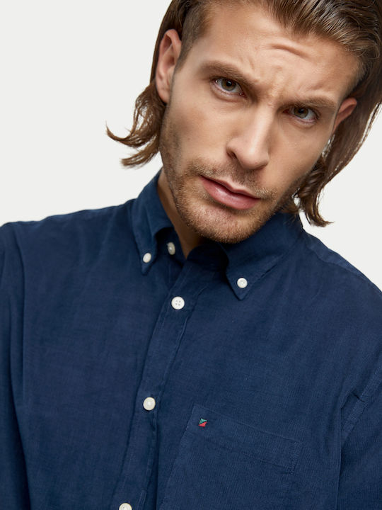 RedGreen Shirt with Long Sleeve Skjorte Andreas - Blue Navy