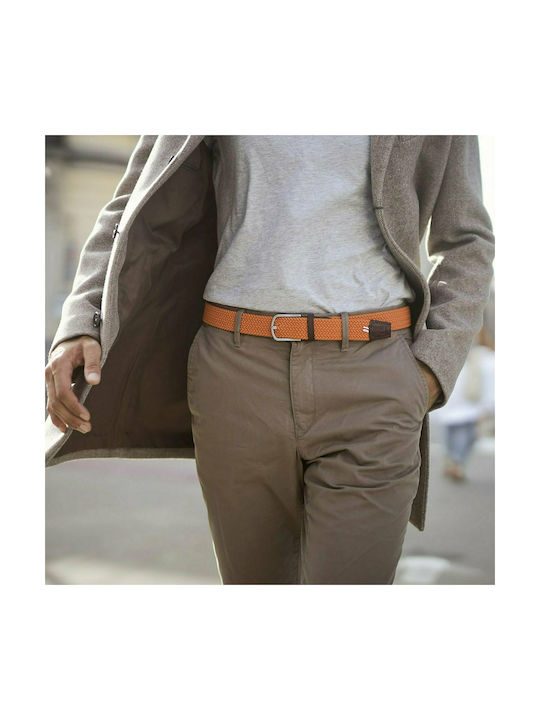 La Boucle Amsterdam Men's Knitted Belt Orange