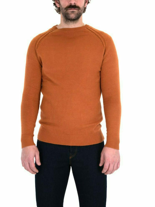 RASPINI RIB ROUND NECK KNITWEAR MEN RASPINI ΠΟΡΤΟΚΑΛΙ (T522M)