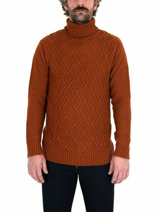 RASPINI TURTLENECK KNITWEAR MEN RASPINI ORANGE (R926M)