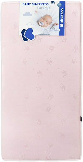 Kikka Boo Mattress Crib Cococraft - Helicopter Pink with Coconut Fiber 60cmx120cmx15cm