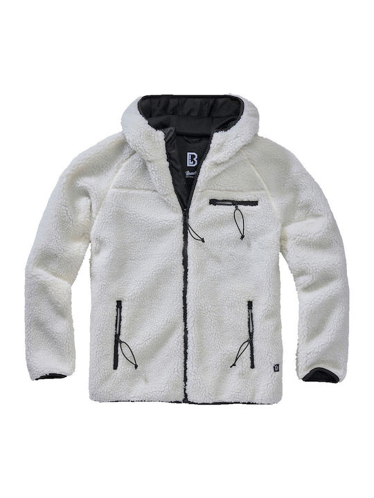 Cardigan pentru Bărbați cu Glugă Albă