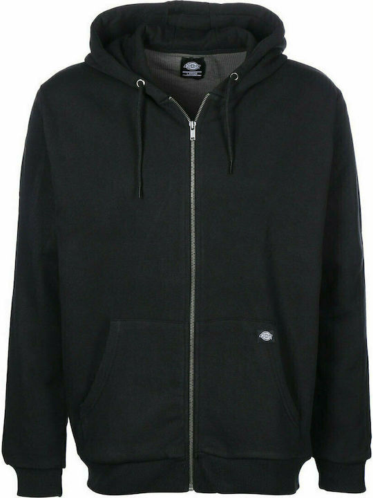 Dickies Kingsley Herren Sweatshirt Jacke mit Kapuze und Taschen Schwarz