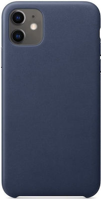 Hurtel Eco Leather Synthetic Leather Back Cover Navy Blue (iPhone 12 mini)