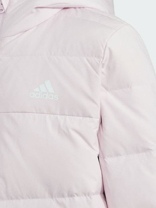 Frosty Daunen-P Kinder Sport Jacke Kurz mit Kapuze Rosa