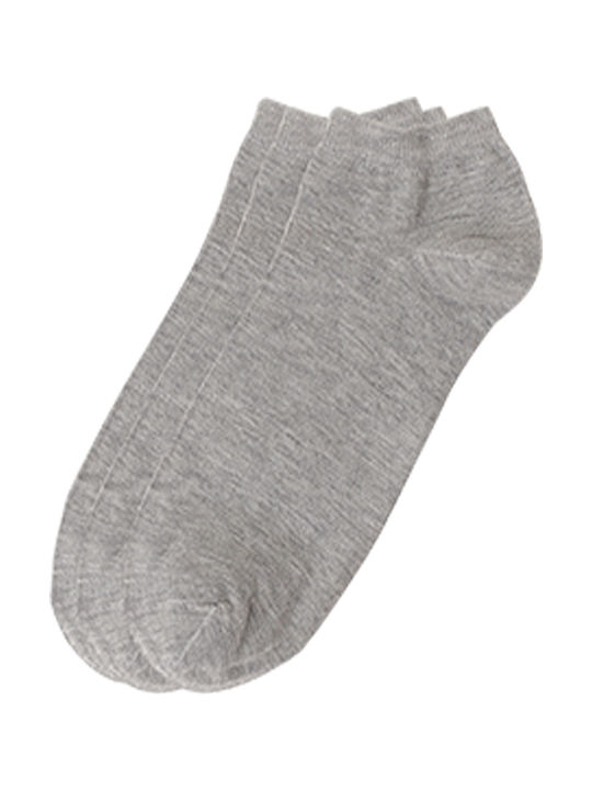 ME-WE Damen Einfarbige Socken Gray 3Pack