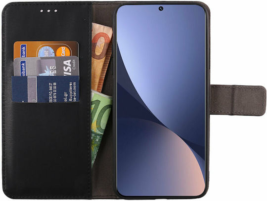 Volte-Tel Allure Magnet Wallet Piele artificială Negru (Xiaomi 12 Pro)