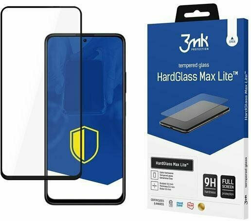 3MK HardGlass Max Lite Full Face Tempered Glass Black (Poco M4 Pro 5G)