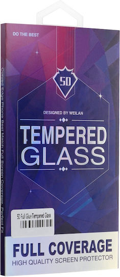 5D Full Glue Ματ Full Face Tempered Glass Μαύρο (iPhone 17e / 16e / 14 / 13 / 13 Pro)