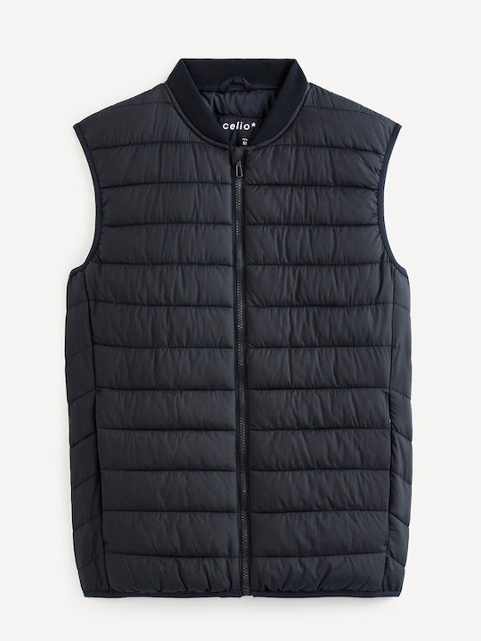 Suless Sleeveless Jacket Puffer Navy Blue
