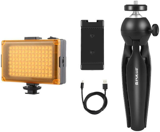 Puluz Cell Phone Tripod with Lighting Black