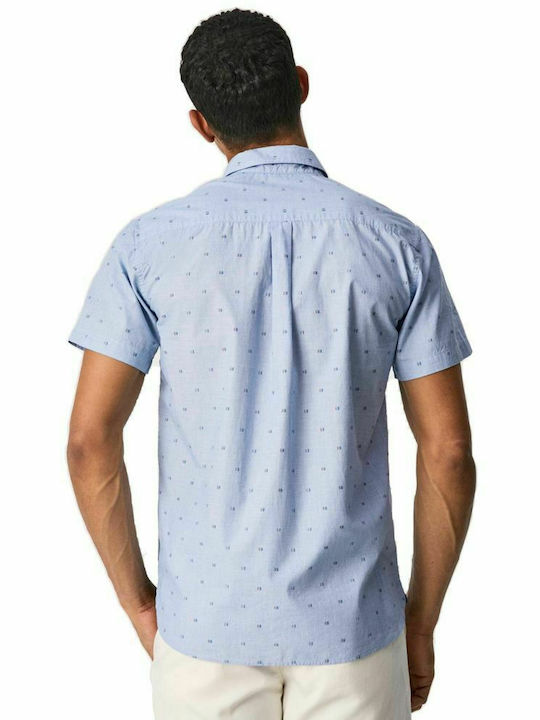 Pepe Jeans Men's Shirt Short Sleeve Cotton Light Blue