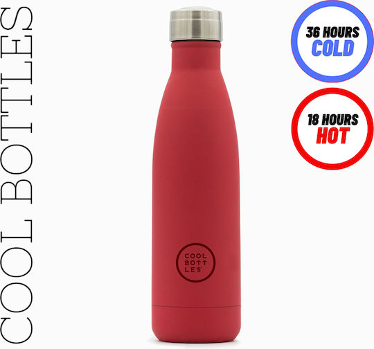 Cool Bottles Vivid Μπουκάλι Θερμός Ανοξείδωτο 500ml Red