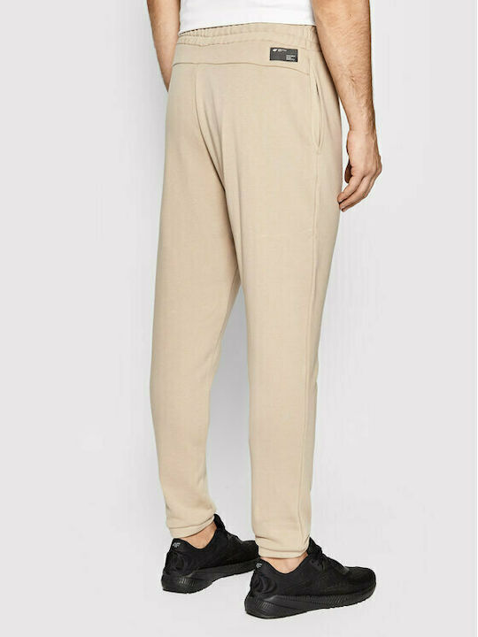 4F Men's Sweatpants with Rubber Beige