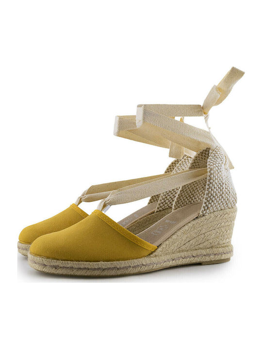 75310SL Platforme dama în Tip Espadrile Galbene