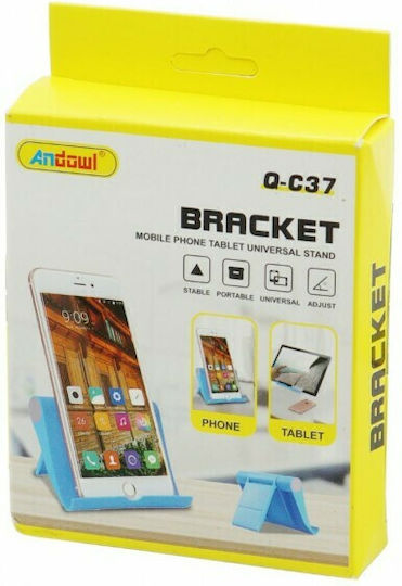 Andowl Q-C37 Desk Stand for Mobile in Blue color