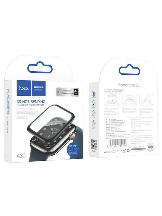 Hoco Hot Bending Full Adhesive Protective Screen Protector pentru Apple Watch 44mm 1buc