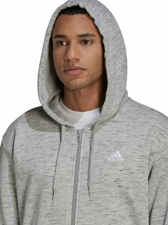 Gray Hooded Cardigan