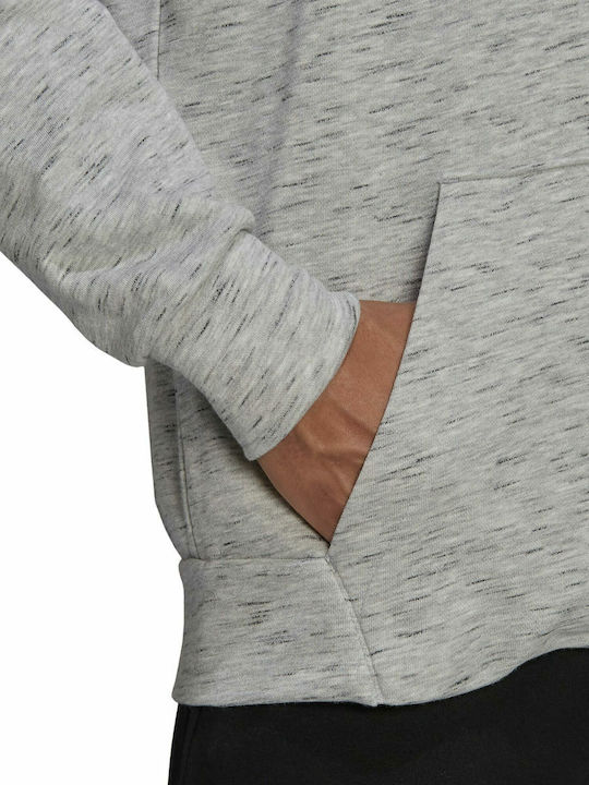 Gray Hooded Cardigan