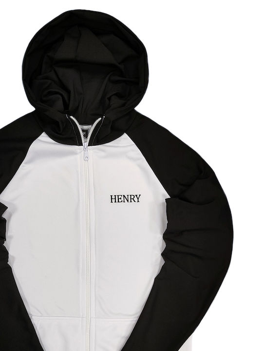 Ζακέτα με Κουκούλα White / Black