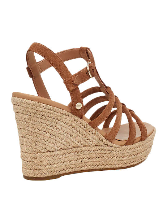 Cressida 1119952 Women's Suede Platform Shoes Tabac Brown 1119952-CTSD