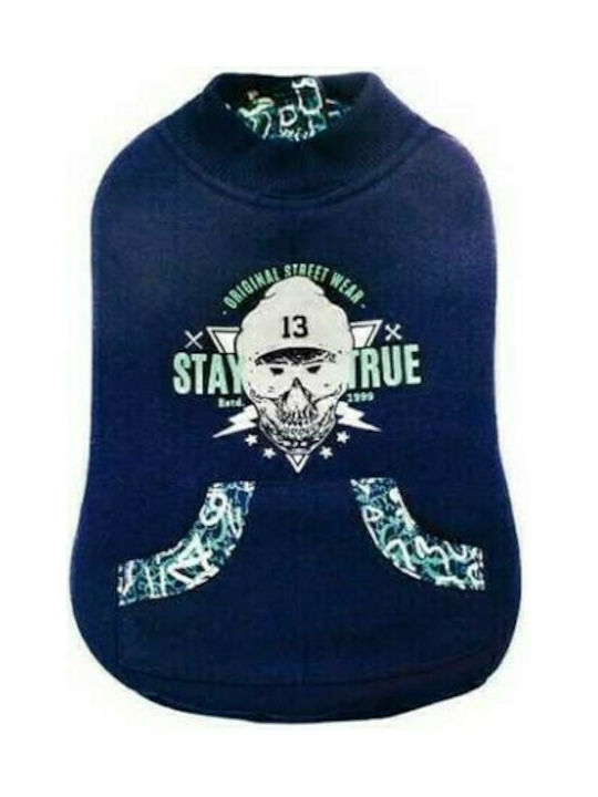 Croci Stay True Dog Sweatshirt in Blue Color