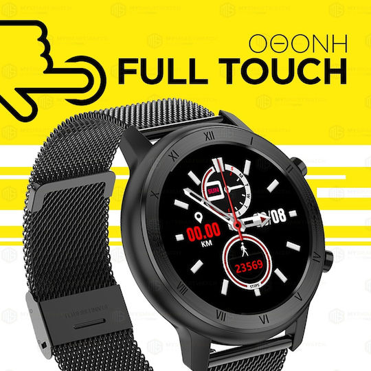 NO.1 DT89 Smartwatch mit Pulsmesser (Schwarz)
