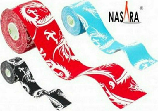 Nasara Dragon Ταινία Κινησιοθεραπείας 5cm x 5m Μαύρη