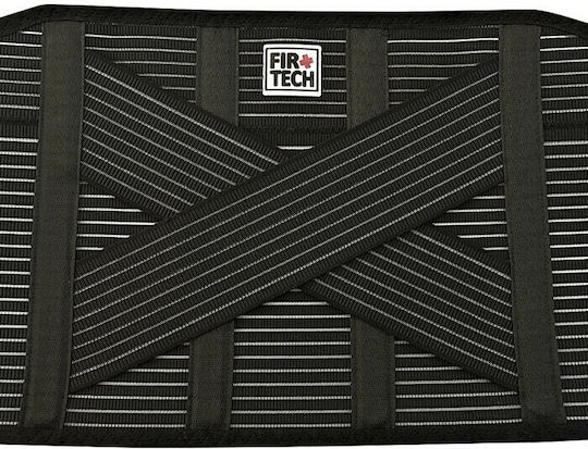 Firtech Lumbostat 95042 Elastic Belt for Pain Relief with Stays in Black Color