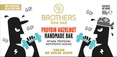 Brothers Healthy Food Raw Bars with 17% Protein & Flavor Cocoa Hazelnut 12x60gr