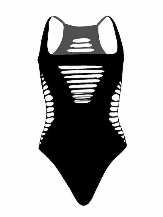Leg Avenue Racerback 89294 Thong Bodysuit Black
